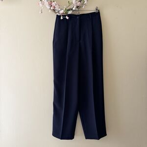 Villager Liz Claiborne Slacks Navy Blue Career Suit Essentials Pants sz 6 New